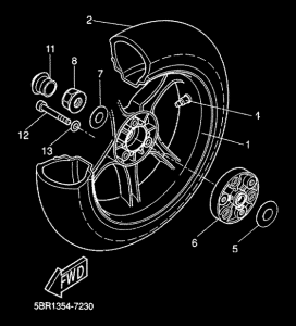 YQ50 Переднее колесо