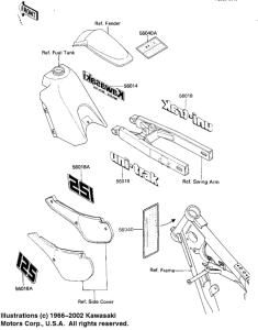 KX125 Наклейки