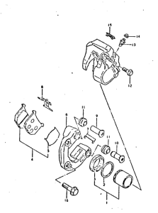 GSX750 Передний суппорт тормозной