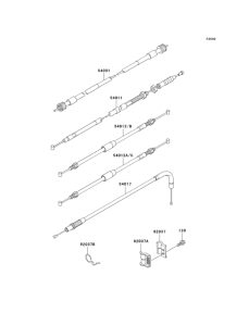 KL250 Тросы управления