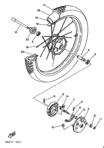 TY250R Переднее колесо