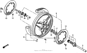 VFR750F Переднее колесо
