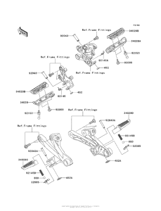 ZX1400 Подножки
