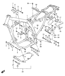 DR650 Frame comp