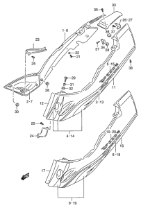 RF900 Обтекатель задний