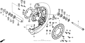 CR500R Rear wheel 90-91