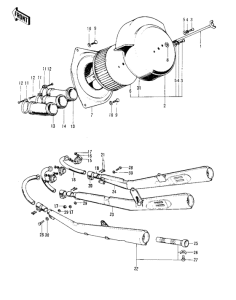 KH250 Air cleaner / mufflers
