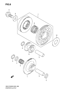 GSX-R1000 Муфта стартера