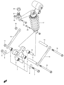GSX-R600 Втулки заднего рычага