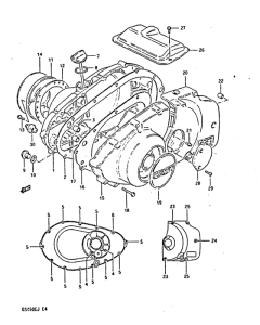 GS450 Crankcase cover ass`y  (v
