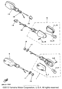 YSR50D Поворотники