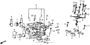 VF1000F Задняя головка цилиндров