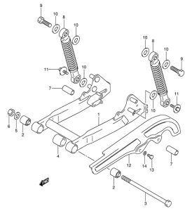 JR50 Маятник задний