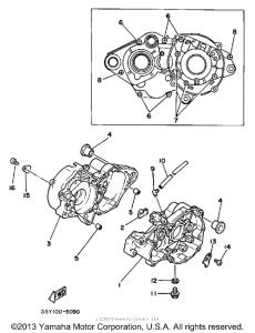 YZ125N Картер двигателя