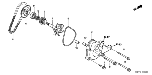 XL1000V Водяная помпа