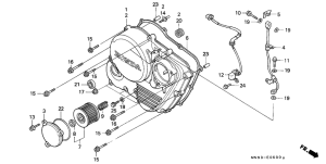 NX650 Крышка картера правая
