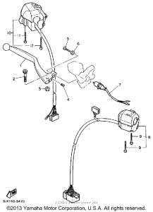 FZR1000WC Handle switch-lever