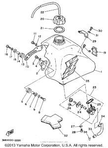 YZ80D Топливный бак