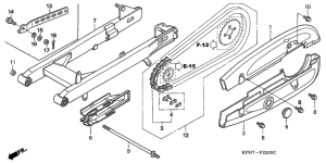 ANF125 Swingarm / chain case