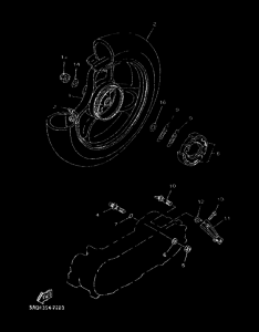 YN50 Rear wheel complete assy