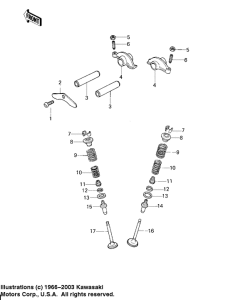 KZ200 Rocker arms / valves