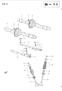 GSX500 Распределительный вал-клапаны