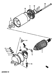 GSX550 Стартерный мотор