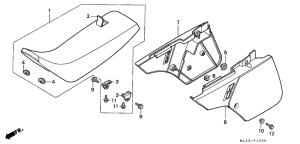 CR500R Seat / side cover