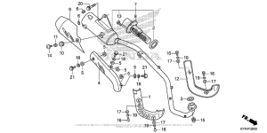 CRF110F Глушитель