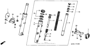 NSS250 (ABS) Передняя вилка