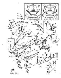 FZR1000 Обтекатель 1