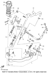 XT600EGC Задний торм цилиндр
