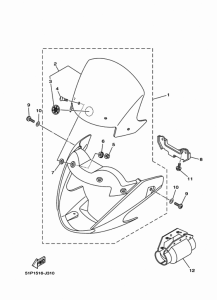 YBR125ED Обтекатель 1
