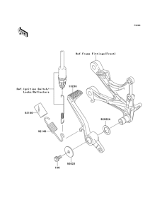 ZX600 Педаль тормоза