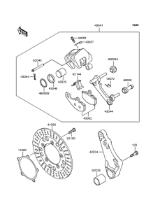 ZR400 Задний тормоз