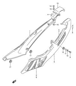 GS500 Обтекатель задний