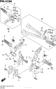 GSX-R600 Подножки