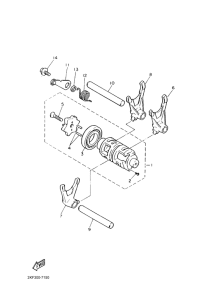 TT600RE Shift cam & fork