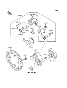 KLE650 Задний тормоз