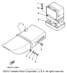 XT350UC (CA ED.) Сиденье