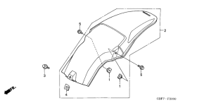 CR85RB Заднее крыло