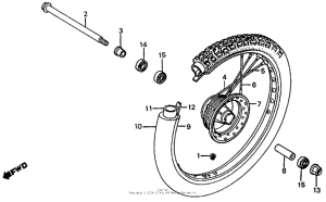 XL200R Переднее колесо