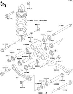 ZX600 Задняя подвеска