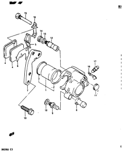 DR200 Передний суппорт тормозной