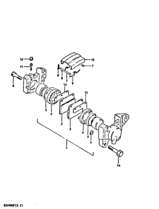 GSX400 Задний суппорт