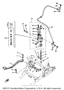 XS850G Задний торм цилиндр