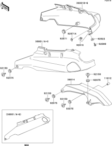 ZX1100 Side covers / chain cover(1 / 2)
