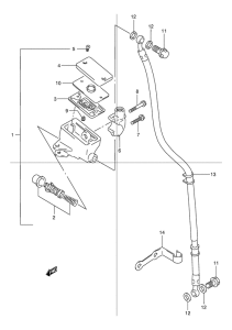 TU125 Передний тормозной цилиндр