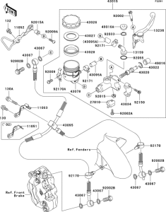 ZX900 Главный тормозной цилиндр
