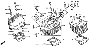 XL100S Cylinder head + cylinder
